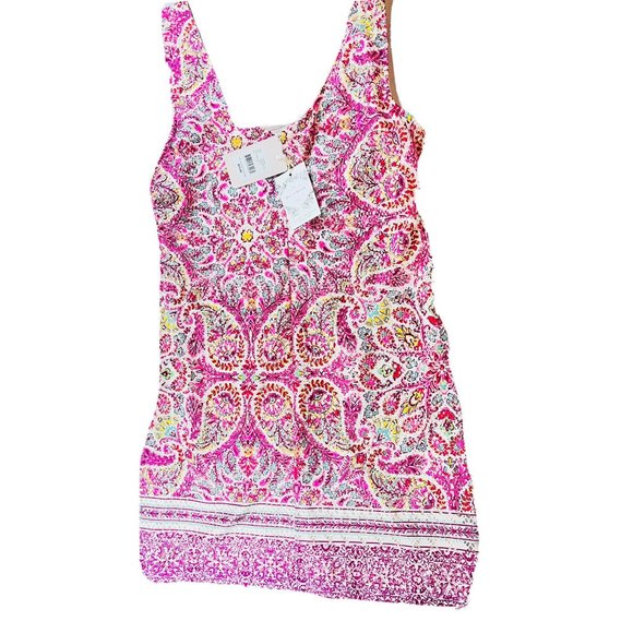 Chelsea and Violet Dress Juniors XL, Ivory Purple Mint Paisley NWT - Picture 2 of 7